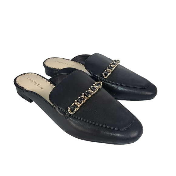 Charter Club Kari Mules Black 9.5 - Picture 2 of 4